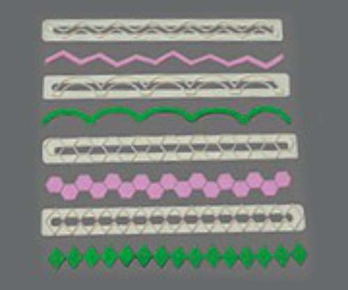 FMM Straight Frill Cutter Set 5 (17-20) Geometric - Click Image to Close